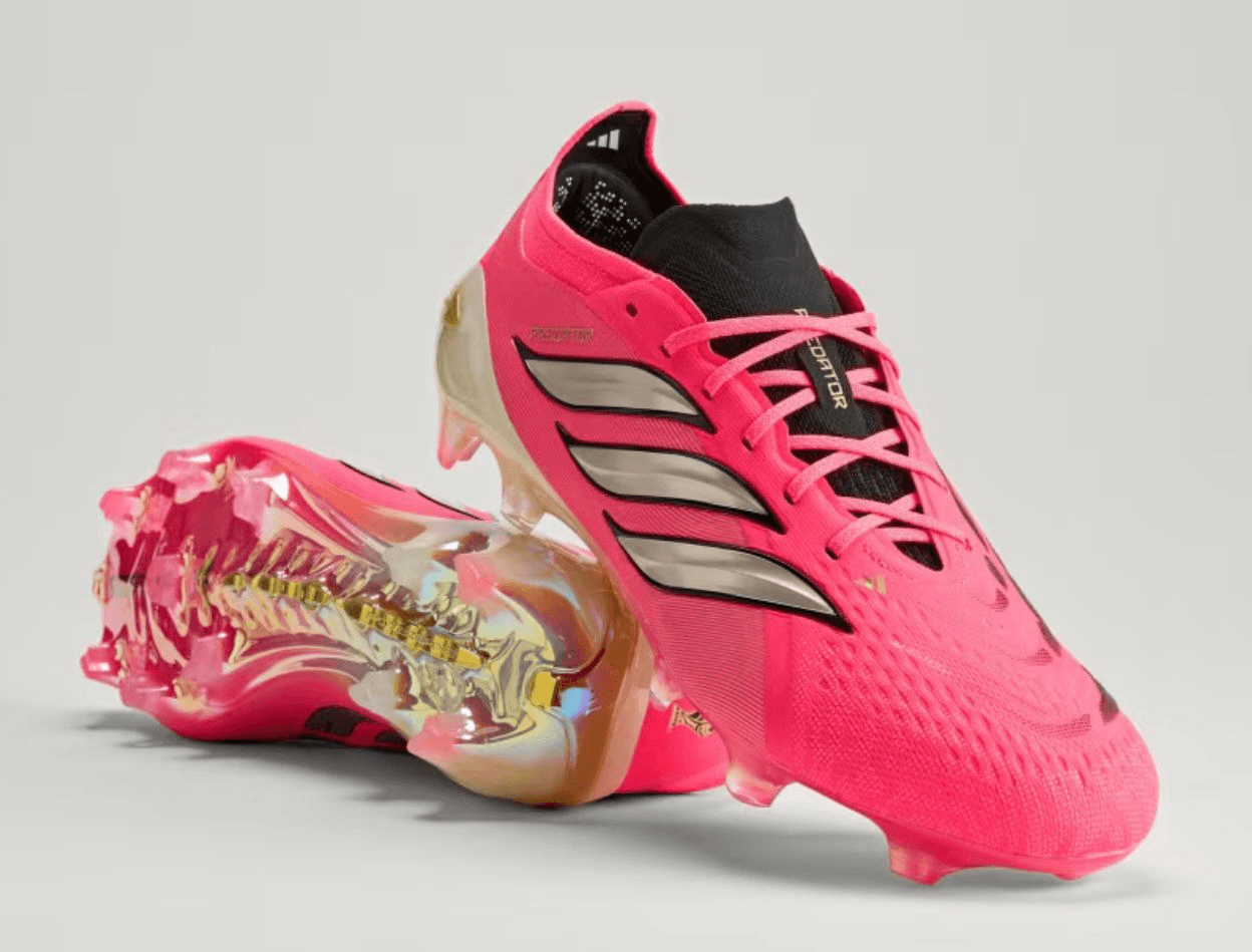 adidas Predator Elite rosa con tres tiras oro