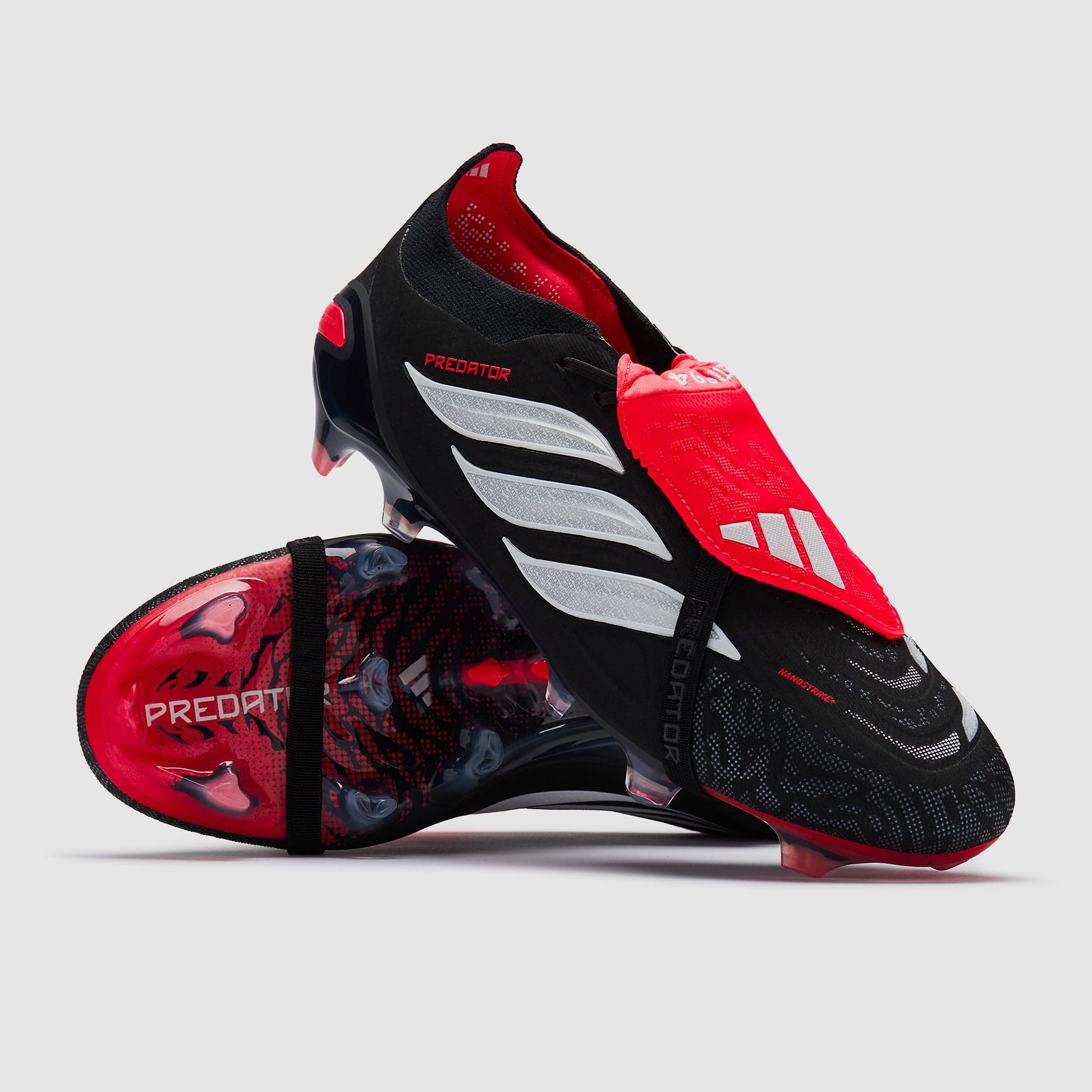 adidas Predator Elite Tongue FG Core Black Ftwr White Lucid Red