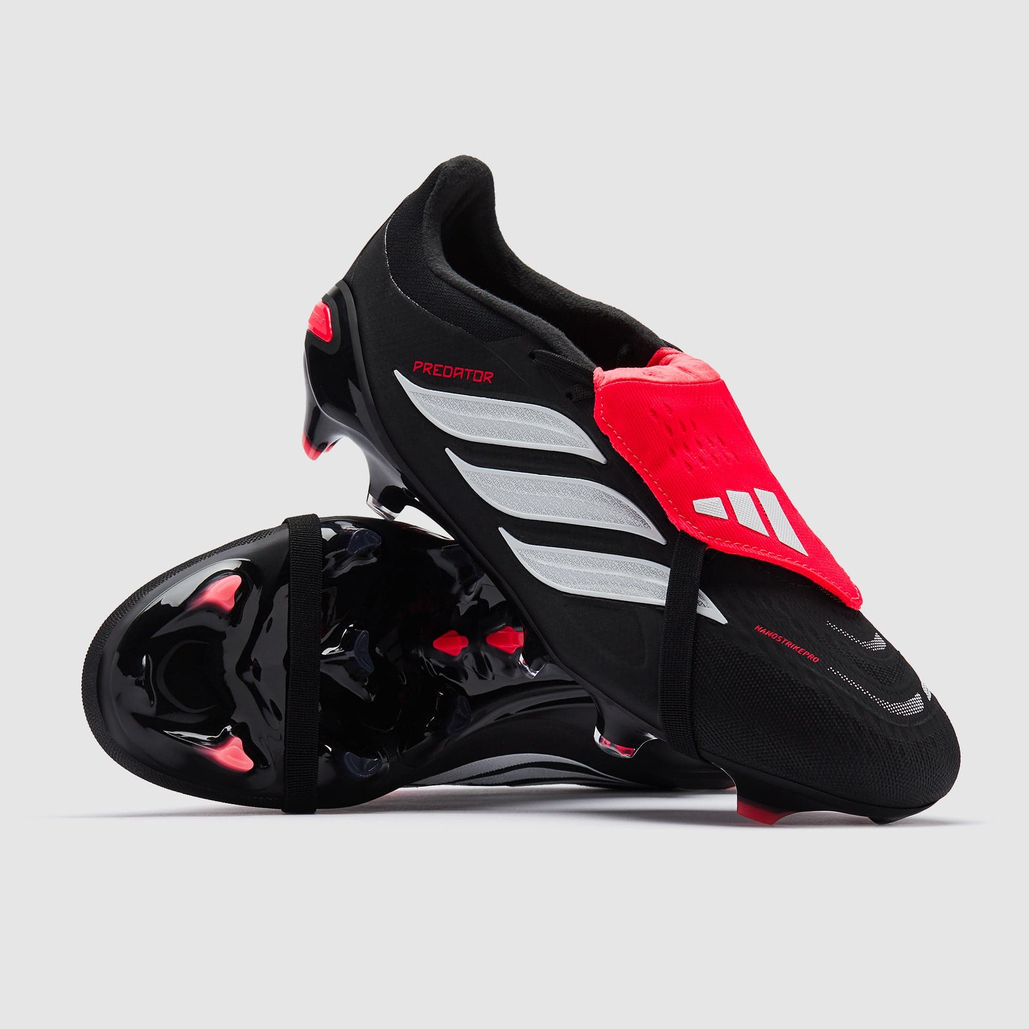adidas Predator Pro Tongue FG Core Black Ftwr White Lucid Red